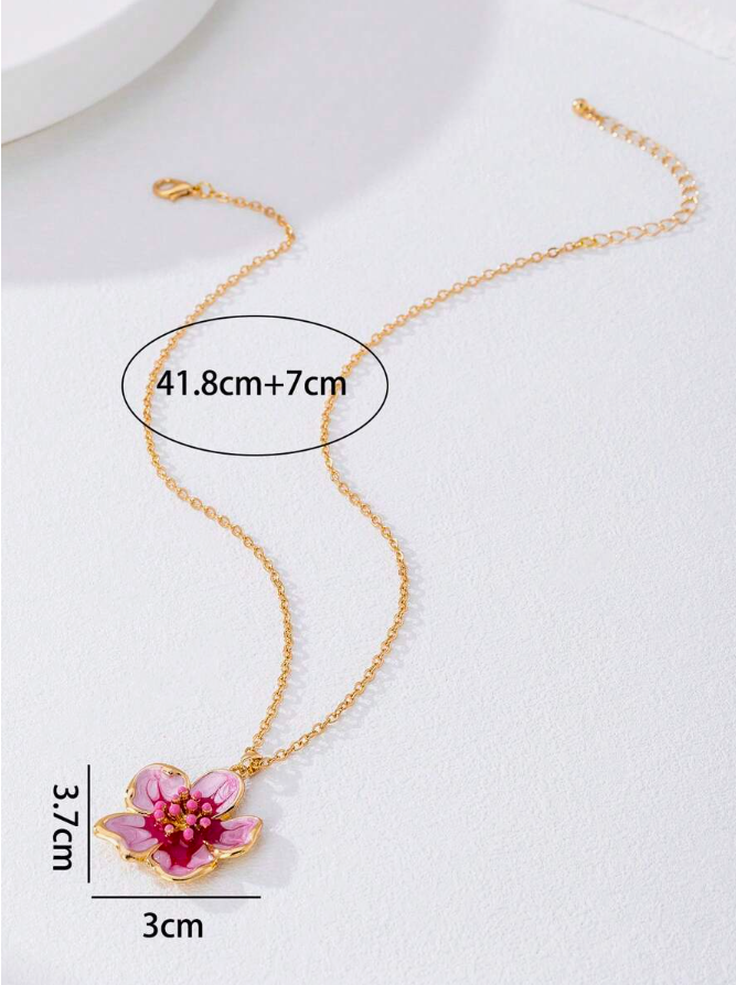 שרשרת תליון פרחונית