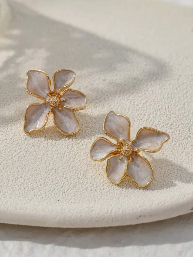 סט עגילי פרחים אופנתיים