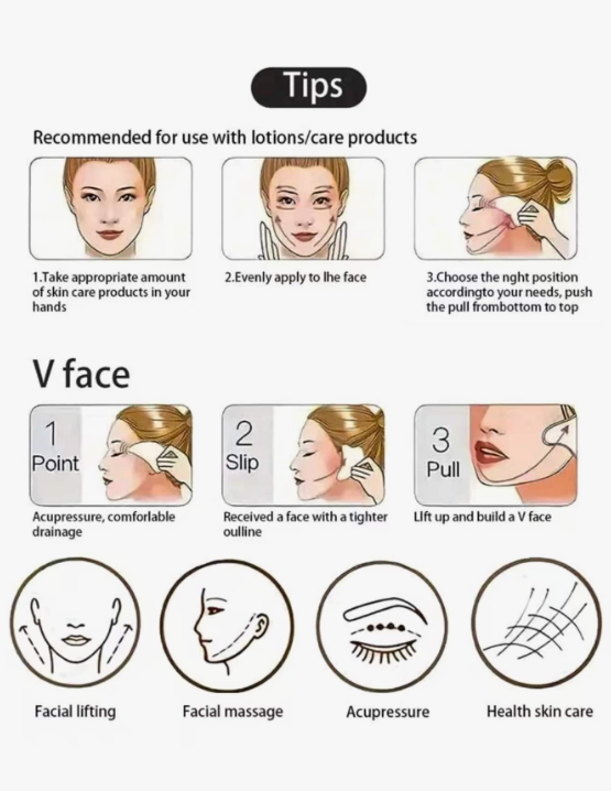 סט כלי עיסוי יופי לפנים 2 יחידות, עם מכשיר עיסוי רולר ולוח גירוד, לגוף ולגב, ורוד/לבן