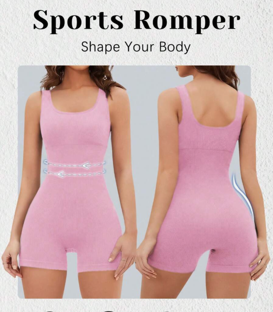 נשים ספורט Romper מחטב סרבל