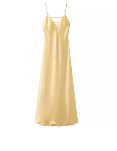 שמלת מחמיאה ומרווחת, ללא שרוולים