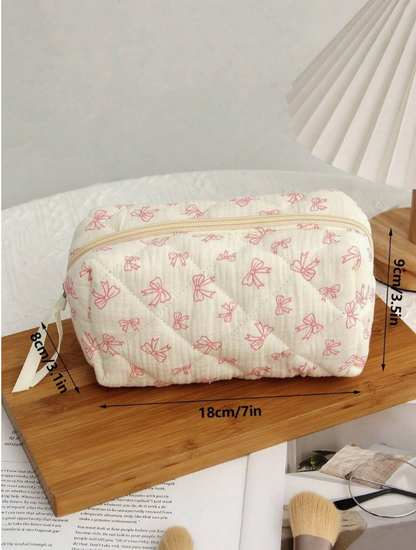 תיק איפור חמוד עם פפיון