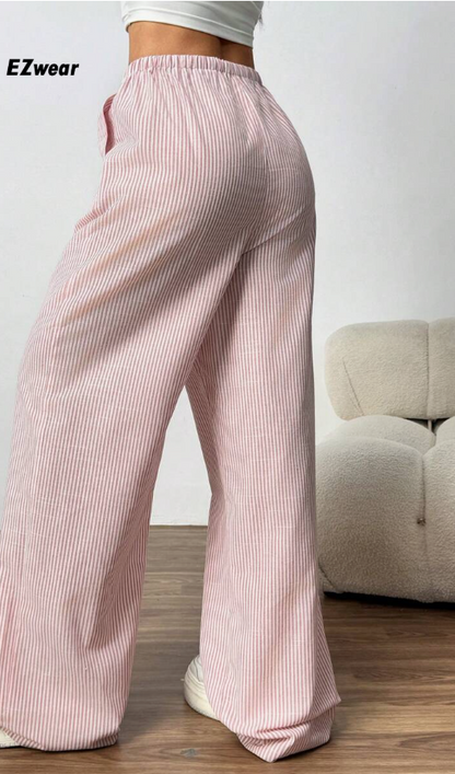 מכנסי ג'ינס ישרים עם שרוך מותן לנשים