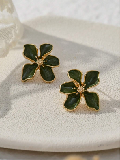 סט עגילי פרחים אופנתיים