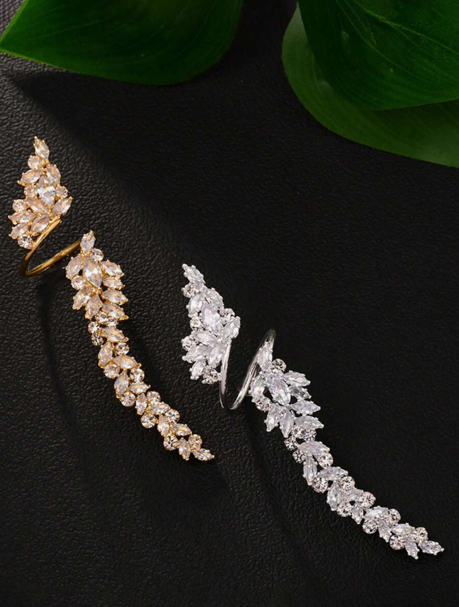 יחידות טבעות בצבע זהב נחושת משובצות זירקוניה