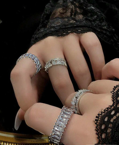 סט טבעות נחושת וכסף בגימור