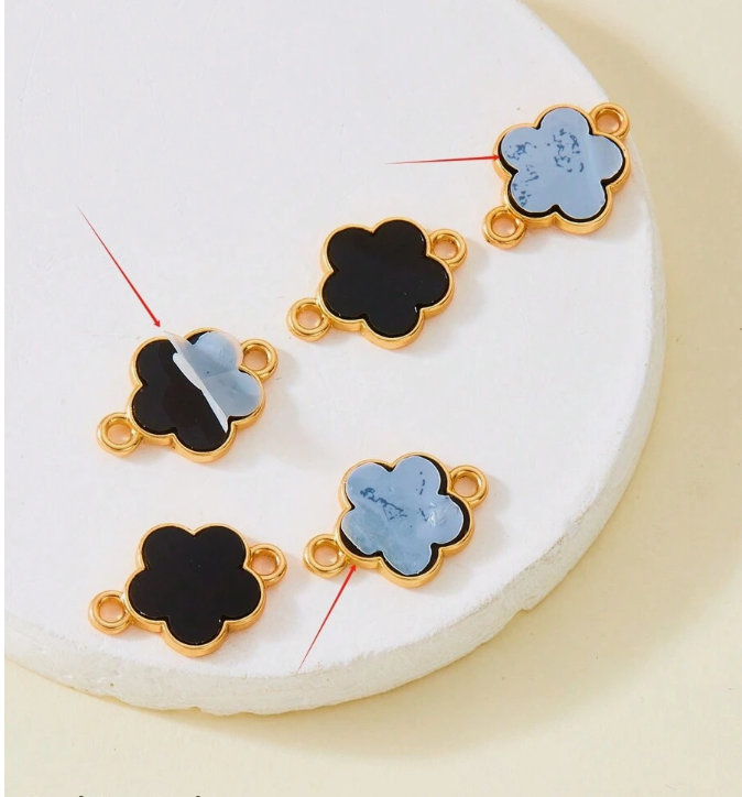 סט תכשיטים של 6 יחידות בסגנון תלתן