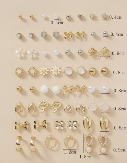 זוגות עגילים בעיצוב עץ ופרחים ליום האהבה,