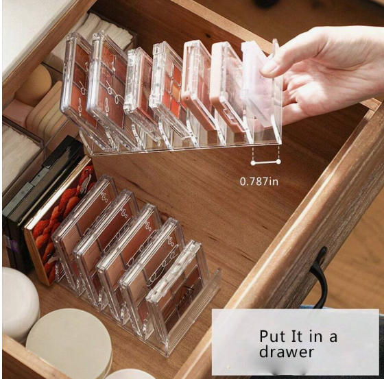 ארגונית איפור עם מגירות לפלטות צלליות