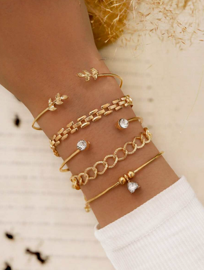 5 יחידות צמידי קישוט עלים