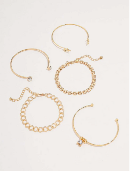 5 יחידות צמידי קישוט עלים