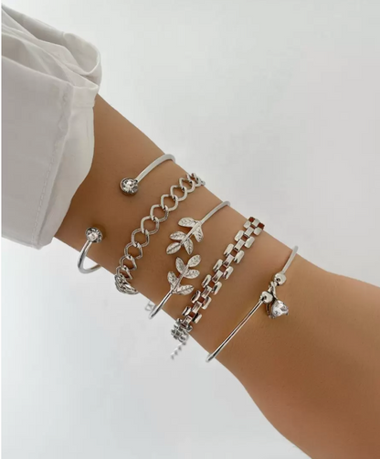 5 יחידות צמידי קישוט עלים