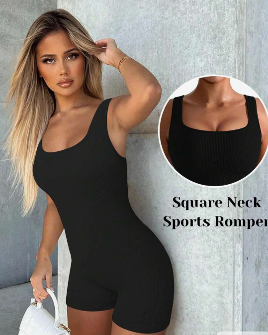 נשים ספורט Romper מחטב סרבל