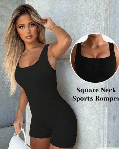 נשים ספורט Romper מחטב סרבל