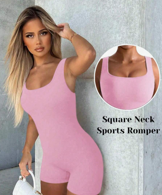 נשים ספורט Romper מחטב סרבל