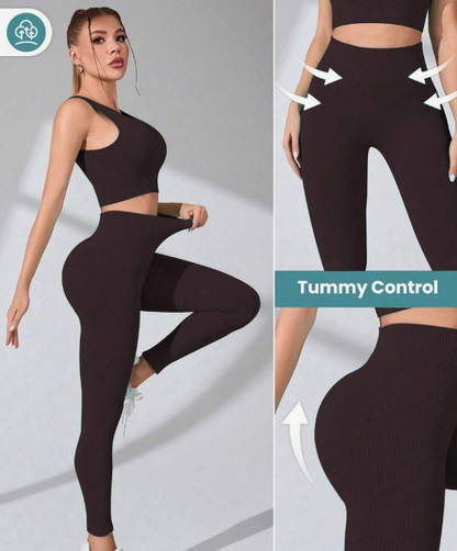 סט ספורט 2 חלקים של חזייה ספורטיבית